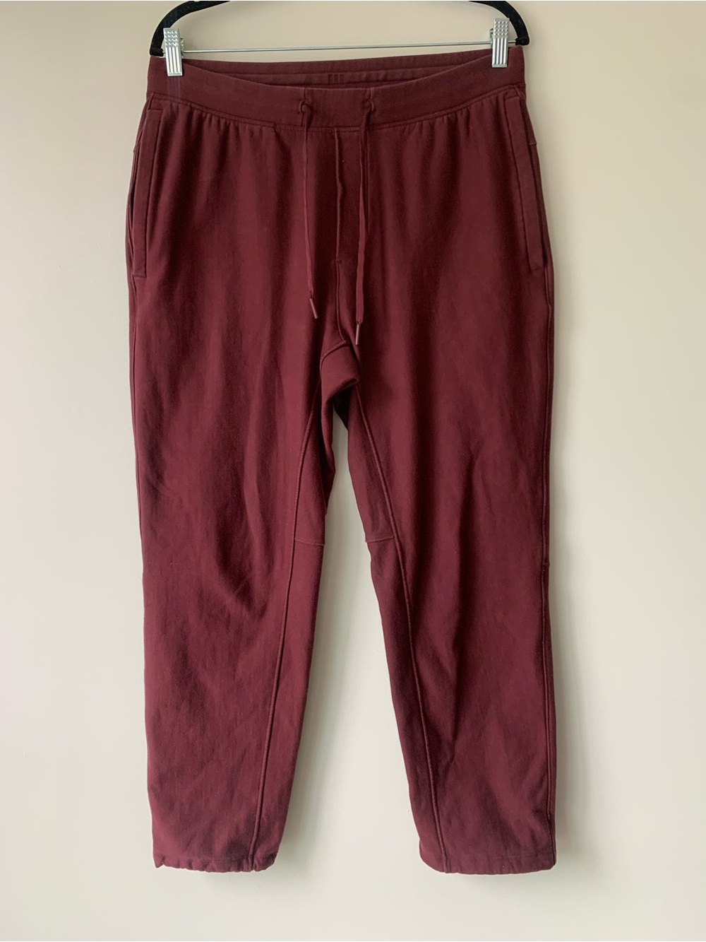 Lululemon Athletica Relaxed Fit French Terry Joggers Size Medium Maroon